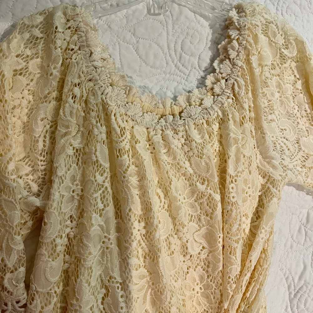 Altar’d State Lace Off-white Dress - Picture 6 of 8